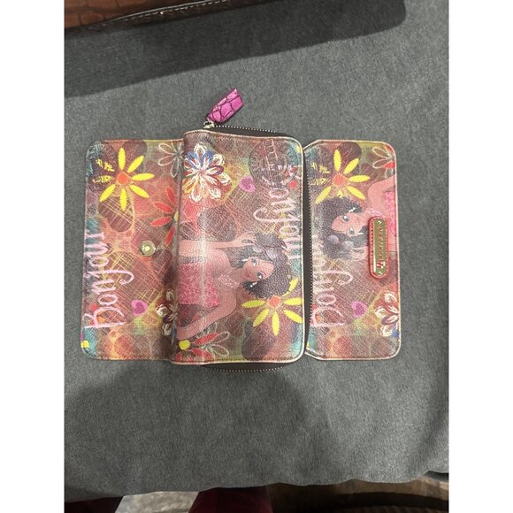 Breniano Bonjour Multicolor Handbag & Wallet Set With Adjustable Strap And Zippe - Picture 7 of 12